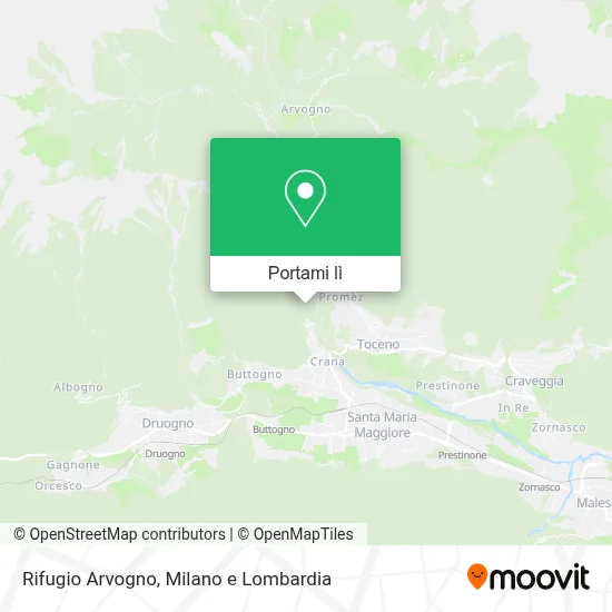 Mappa Rifugio Arvogno