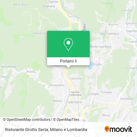 Mappa Ristorante Grotto Serta