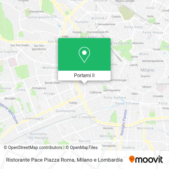 Mappa Ristorante Pace Piazza Roma