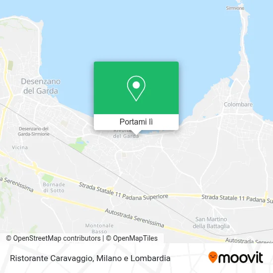 Mappa Ristorante Caravaggio