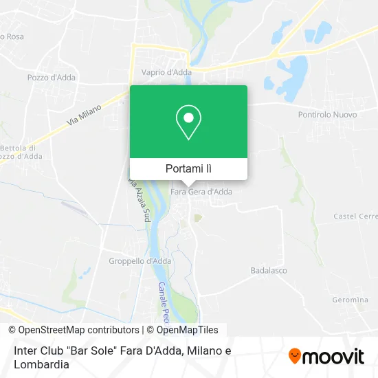 Mappa Inter Club "Bar Sole" Fara D'Adda