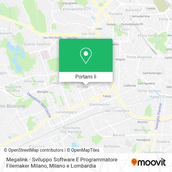 Mappa Megalink - Sviluppo Software E Programmatore Filemaker Milano