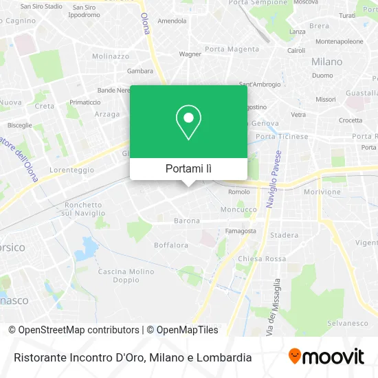 Mappa Ristorante Incontro D'Oro