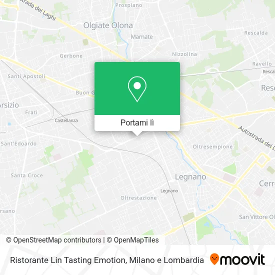Mappa Ristorante Lin Tasting Emotion