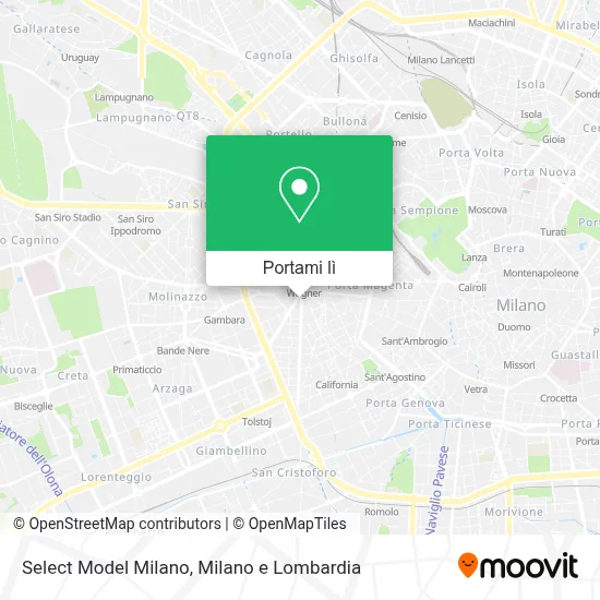 Mappa Select Model Milano