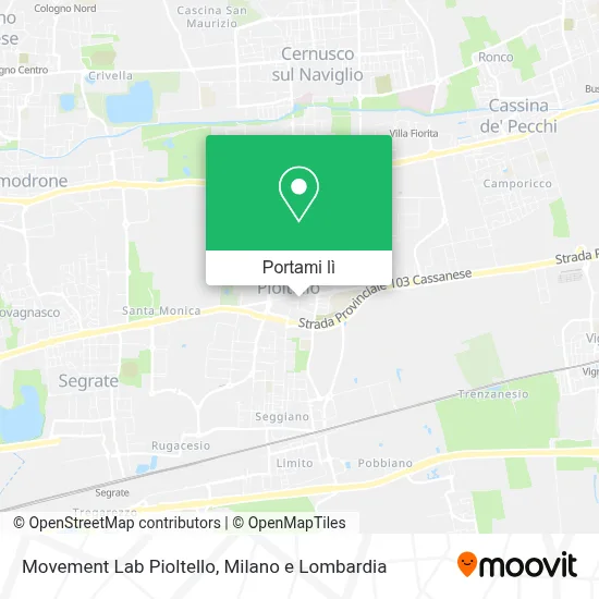 Mappa Movement Lab Pioltello
