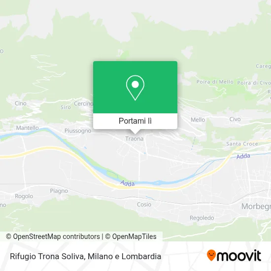 Mappa Rifugio Trona Soliva