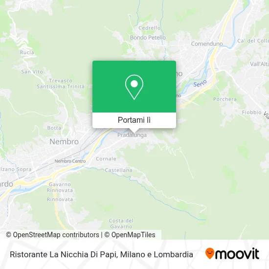 Mappa Ristorante La Nicchia Di Papi