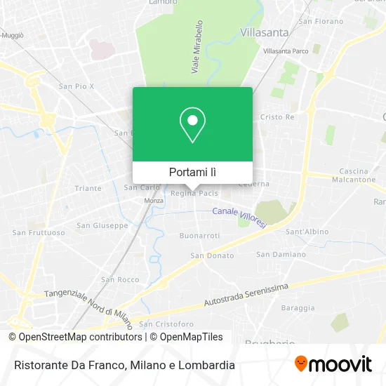 Mappa Ristorante Da Franco