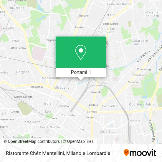 Mappa Ristorante Chéz Mantellini