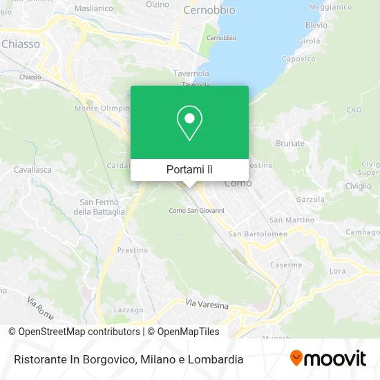Mappa Ristorante In Borgovico