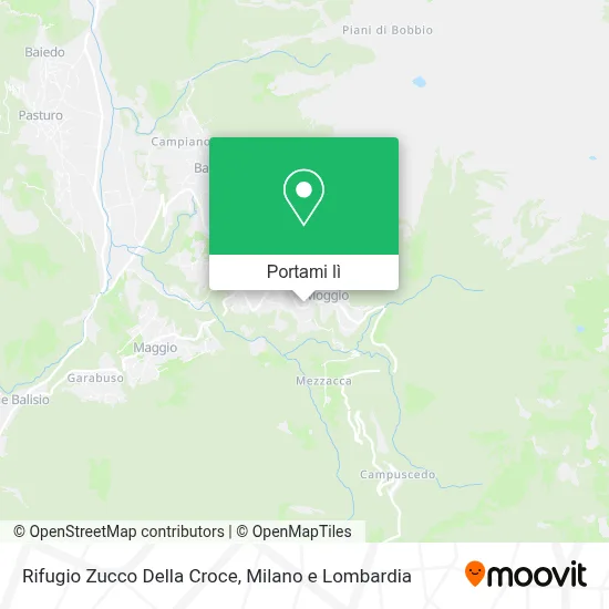 Mappa Rifugio Zucco Della Croce
