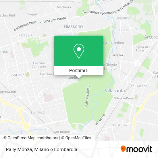 Mappa Rally Monza