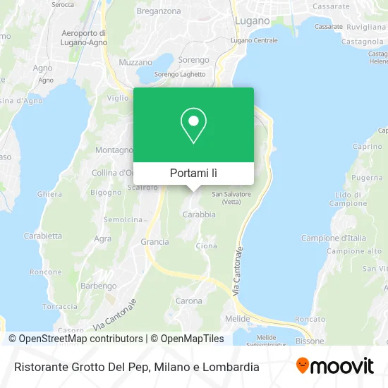Mappa Ristorante Grotto Del Pep
