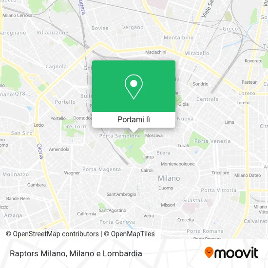 Mappa Raptors Milano