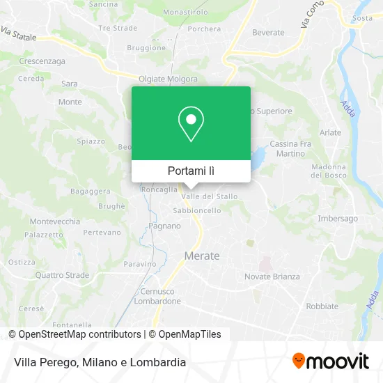 Mappa Villa Perego