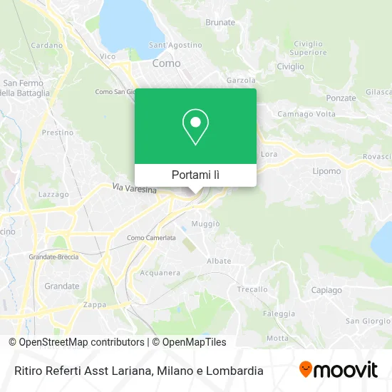 Mappa Ritiro Referti Asst Lariana