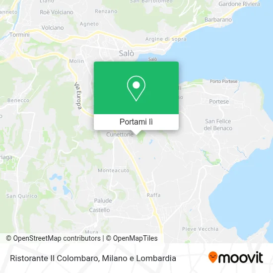 Mappa Ristorante Il Colombaro