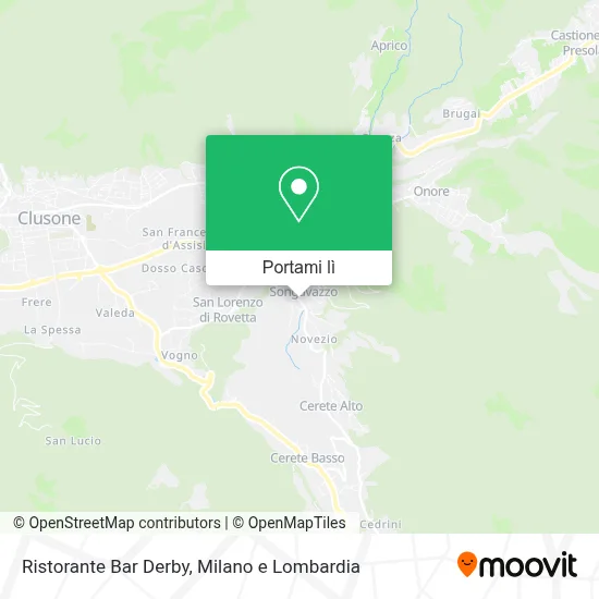 Mappa Ristorante Bar Derby