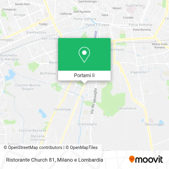 Mappa Ristorante Church 81