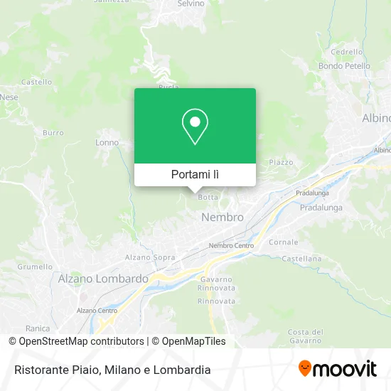 Mappa Ristorante Piaio