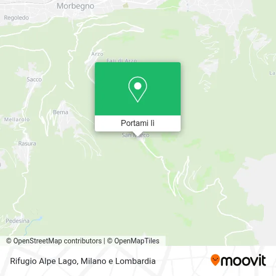 Mappa Rifugio Alpe Lago
