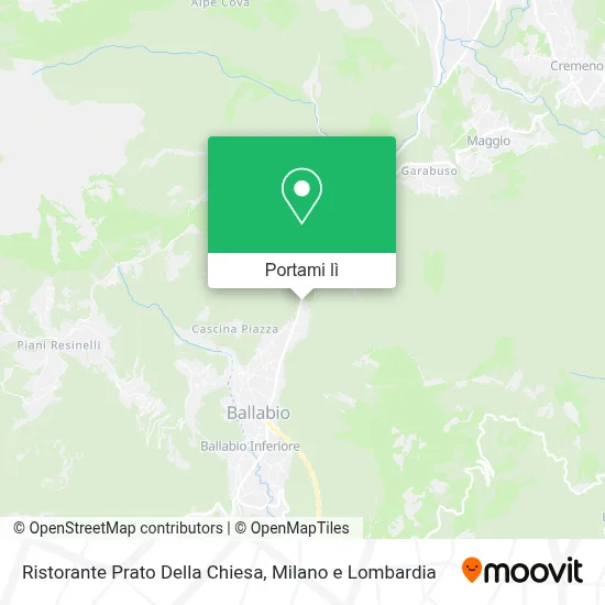 Mappa Ristorante Prato Della Chiesa