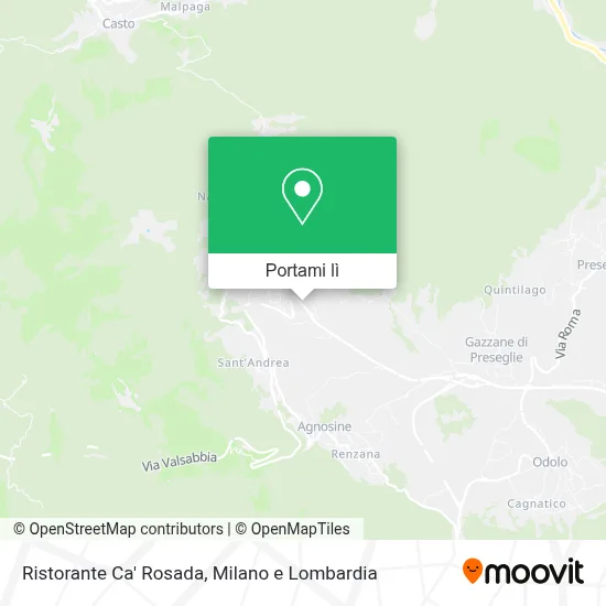 Mappa Ristorante Ca' Rosada