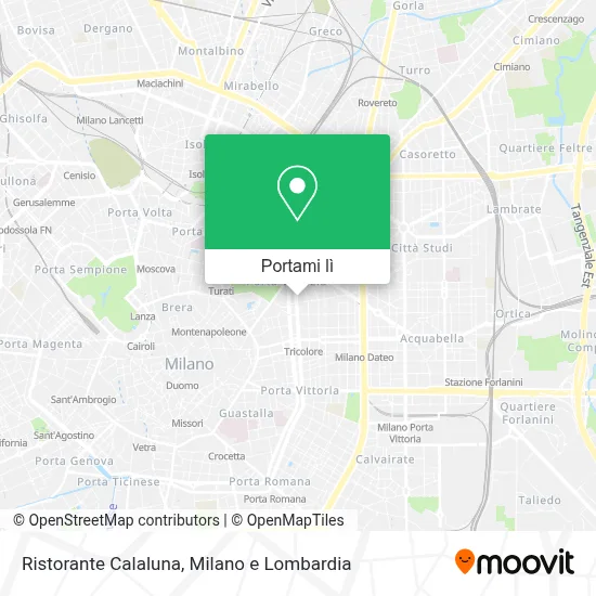 Mappa Ristorante Calaluna