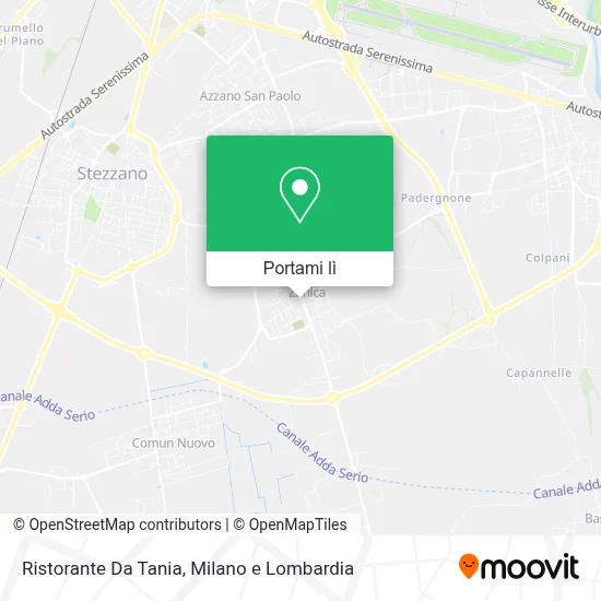 Mappa Ristorante Da Tania