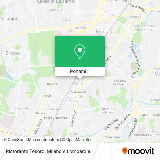 Mappa Ristorante Tesoro