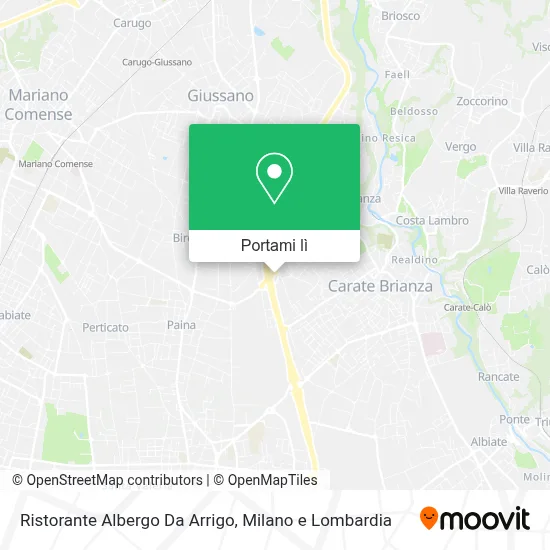 Mappa Ristorante Albergo Da Arrigo