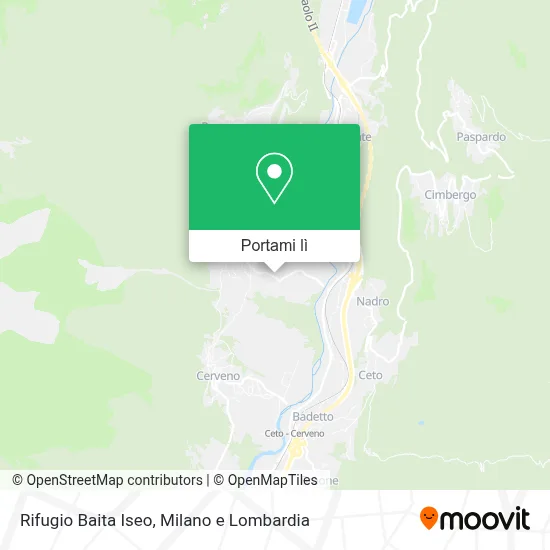Mappa Rifugio Baita Iseo