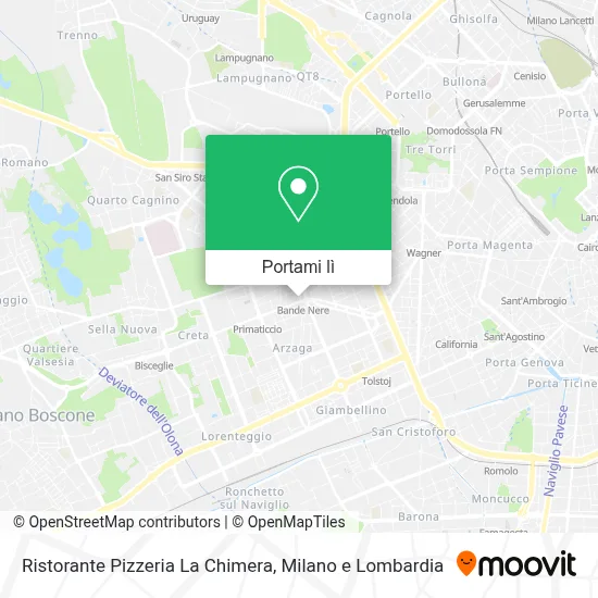 Mappa Ristorante Pizzeria La Chimera