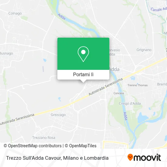 Mappa Trezzo Sull'Adda Cavour