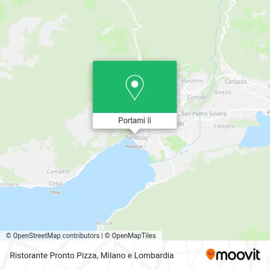 Mappa Ristorante Pronto Pizza