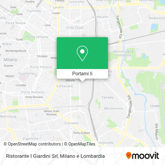 Mappa Ristorante I Giardini Srl