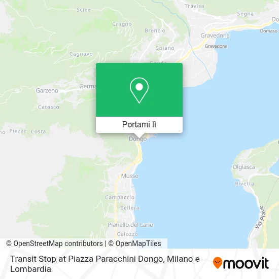 Mappa Transit Stop at Piazza Paracchini Dongo