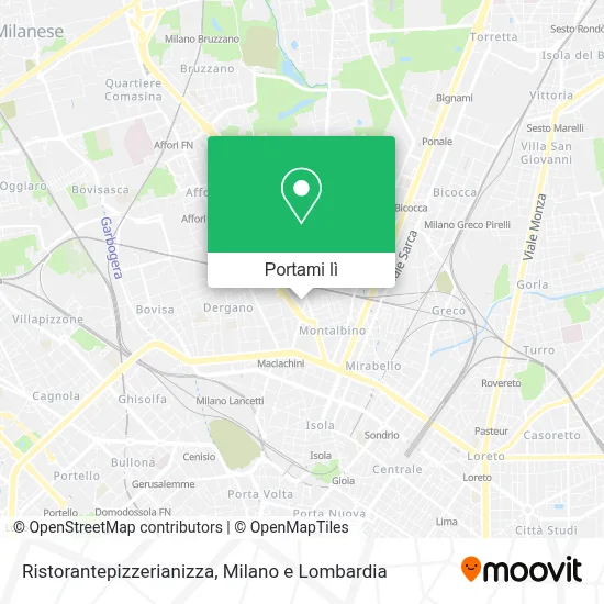 Mappa Ristorantepizzerianizza