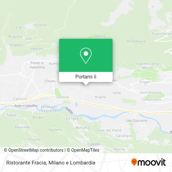 Mappa Ristorante Fracia