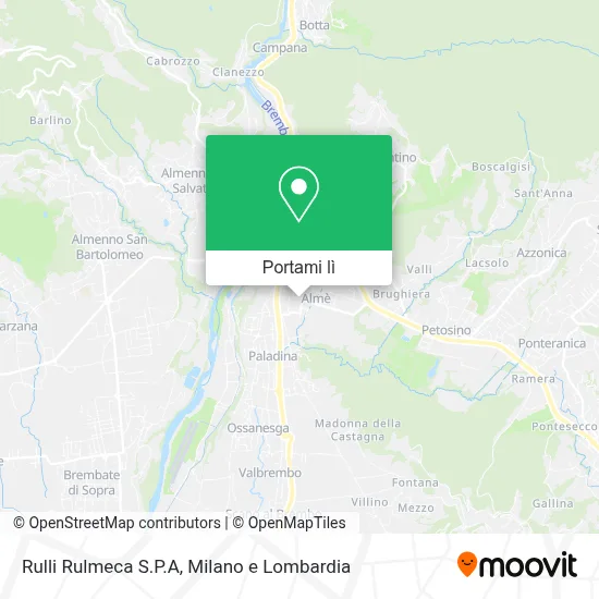 Mappa Rulli Rulmeca S.P.A