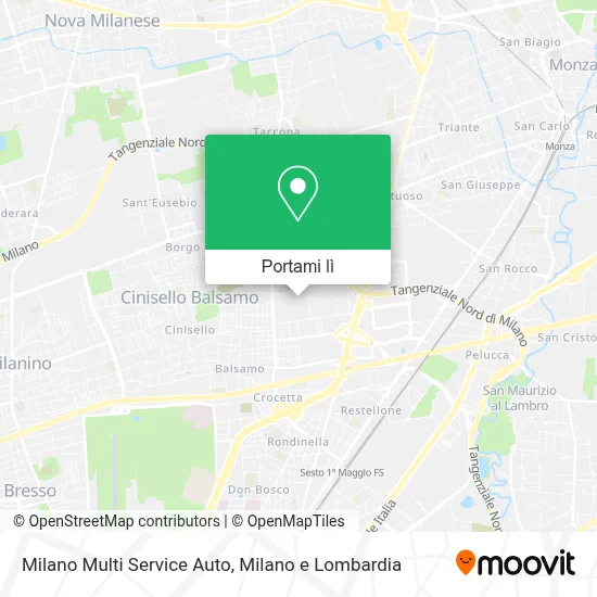Mappa Milano Multi Service Auto