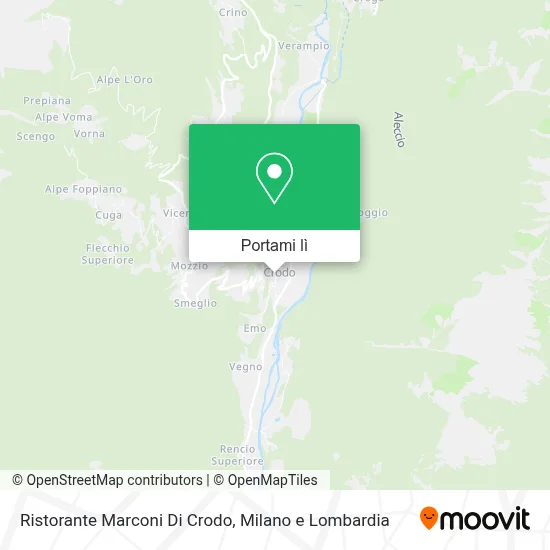 Mappa Ristorante Marconi Di Crodo