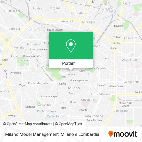 Mappa Milano Model Management