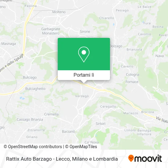 Mappa Rattix Auto Barzago - Lecco