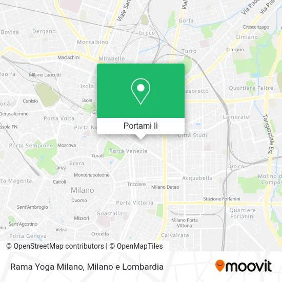 Mappa Rama Yoga Milano