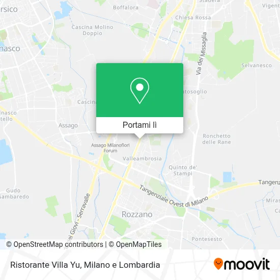 Mappa Ristorante Villa Yu
