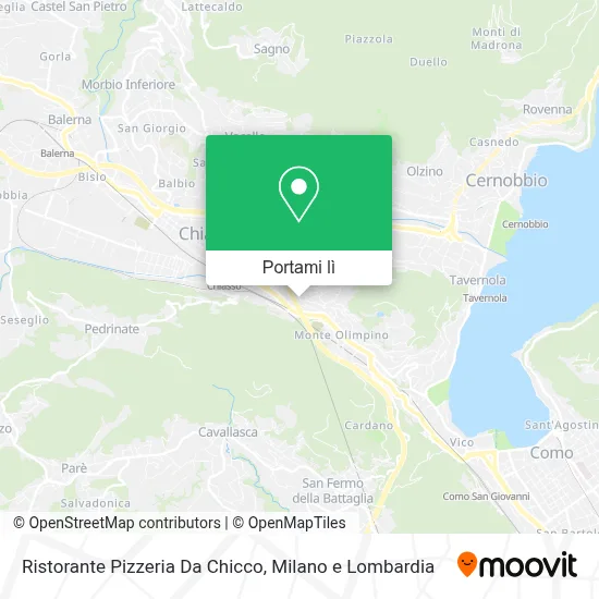 Mappa Ristorante Pizzeria Da Chicco