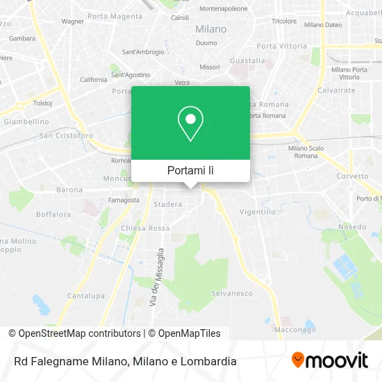 Mappa Rd Falegname Milano