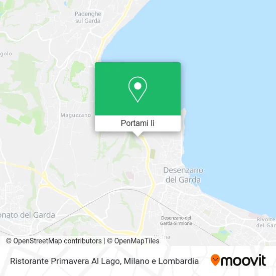 Mappa Ristorante Primavera Al Lago